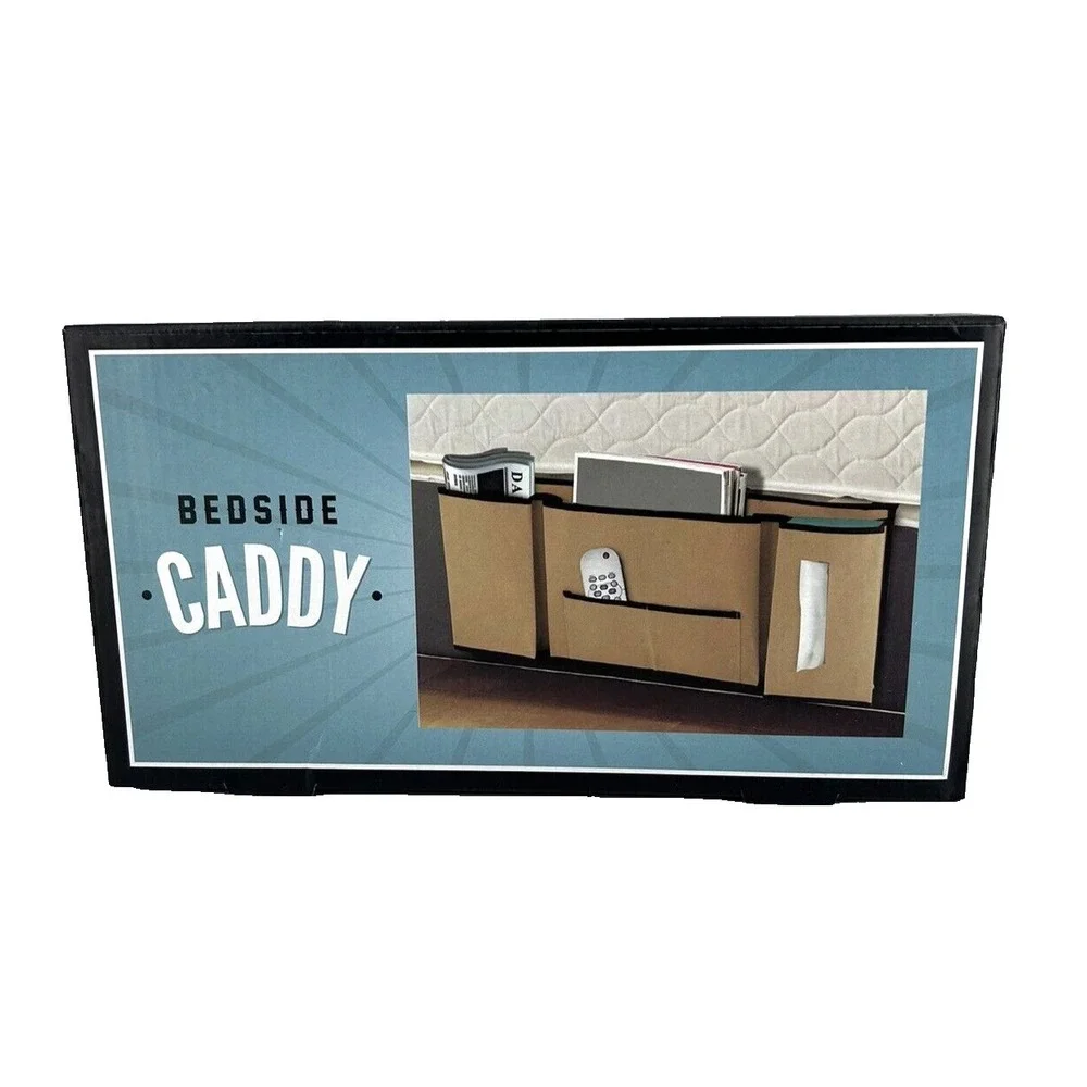 The Original Fun Workshop Bedside Caddy, 5 Pocket Caddy With Tissue Pocket‎ NEW